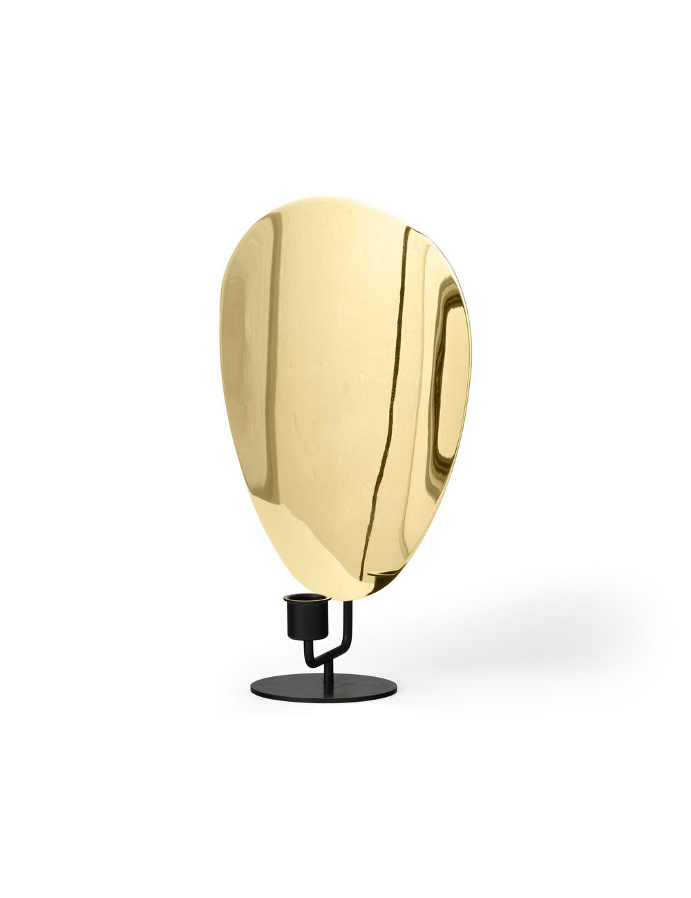 Flambeau lysestage, Black/Polished Brass - H30 cm.